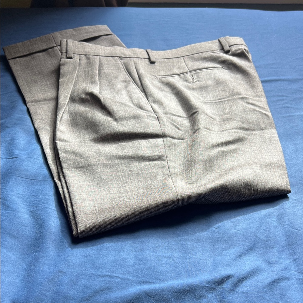 Gray Pleated Trousers